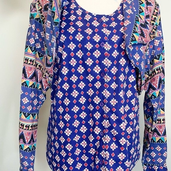 VTG Frontier Series Western Rodeo Button Up Open Neck Shirt Medium - Picture 9 of 11